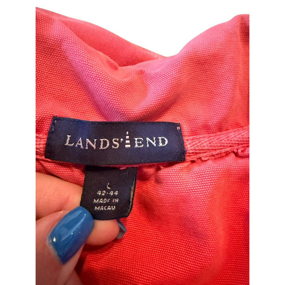 Lands End Sz L‎ 42/44 1/4 Zip Pullover Outdoor Cabincore Cozy Preppy - Picture 3 of 14